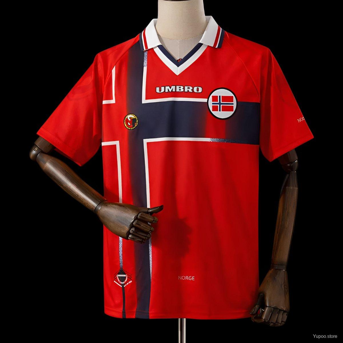 Camiseta de fútbol Noruega 1997 LOCAL MANGA CORTA VERSION FAN
